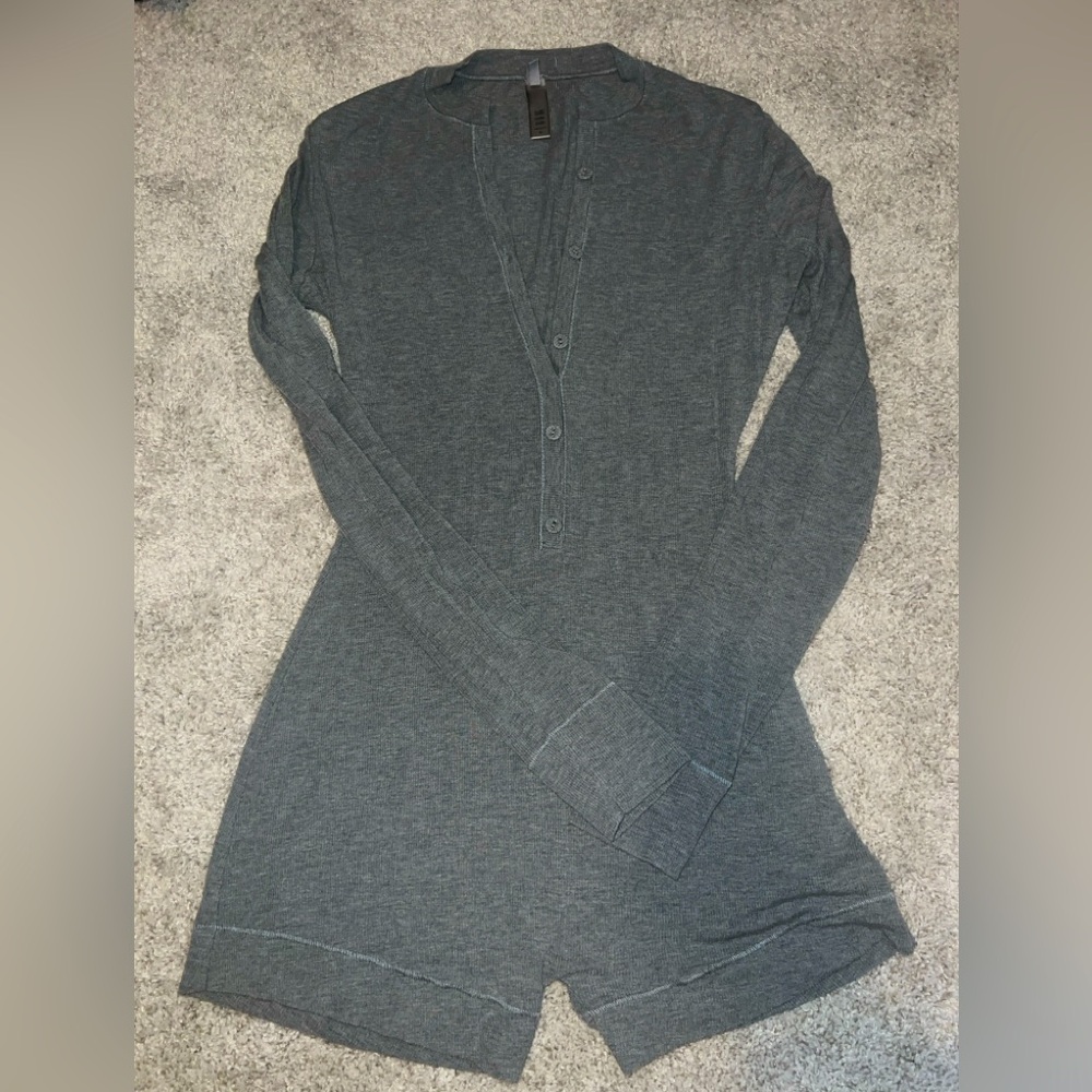 SKIMS Lounge Button Up Henley Onesie
